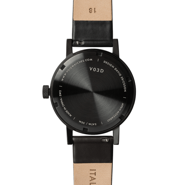 VOID WATCHES/クォーツ腕時計/アナログ/レザー/BLU/GRY/V03D